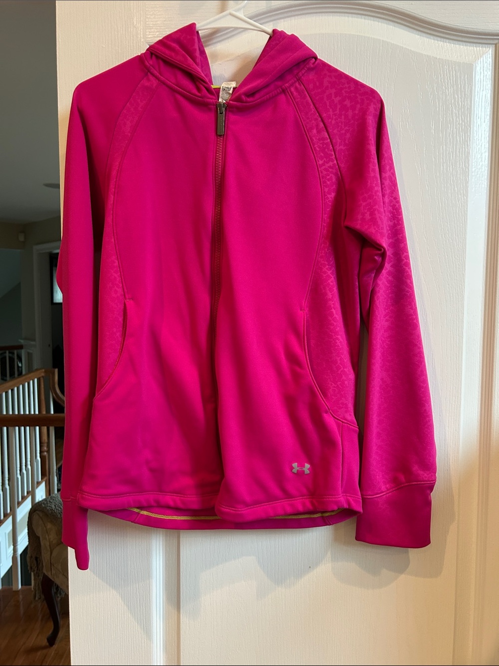 Under Armour Girls' Bright Pink Hooded Full-Zip Jacket